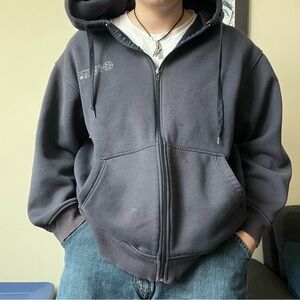 Vintage SouthPole Zip Up Sweater Hoodie Navy Blue